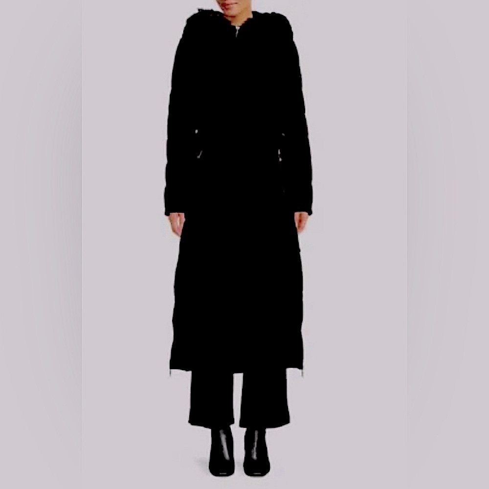 EUC DKNY Longline Puffer Coat with Removable Faux Fur - Very Warm